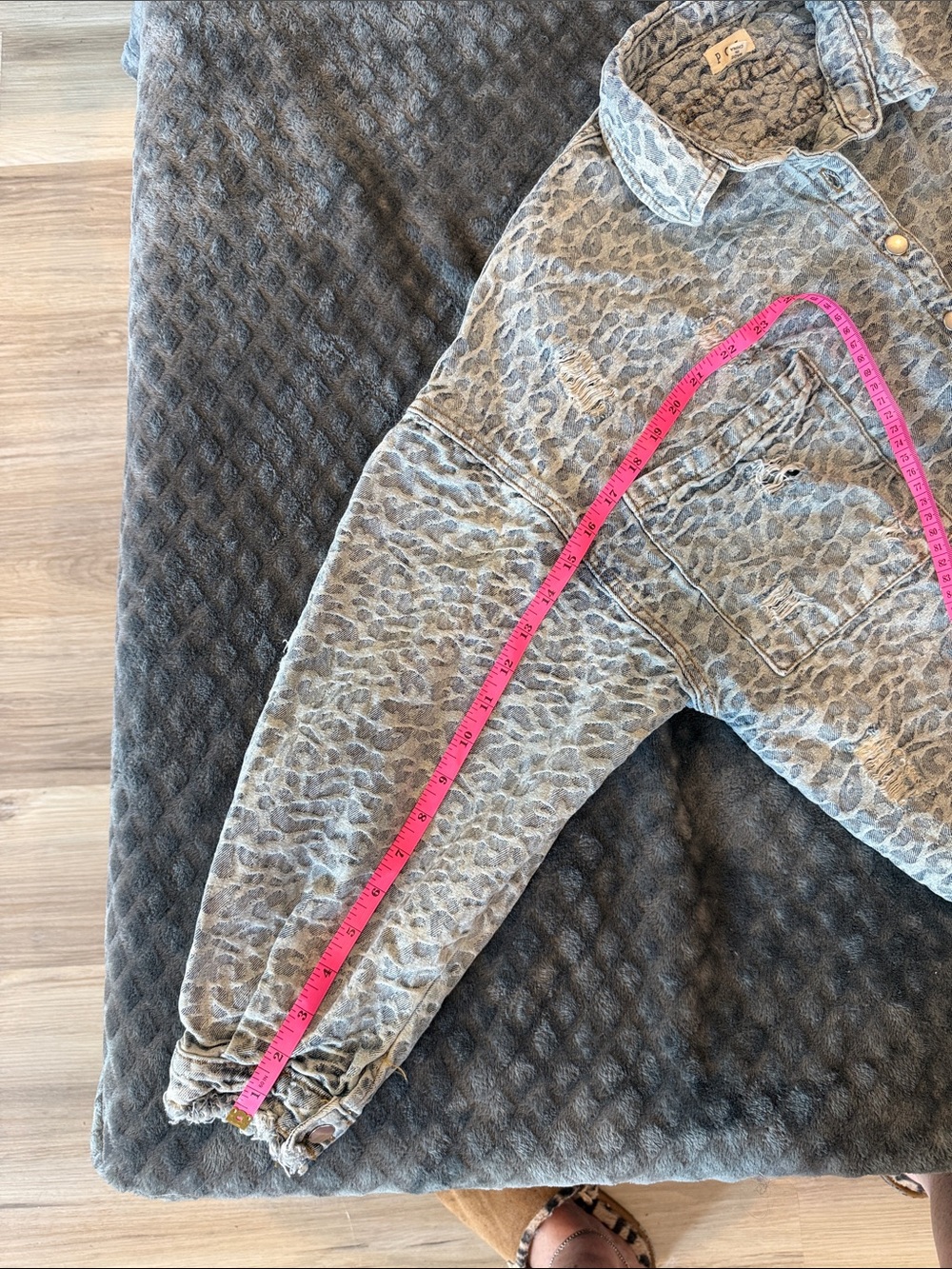 Washed POL Leopard-Print Button Front Jacket - Picture 12 of 12